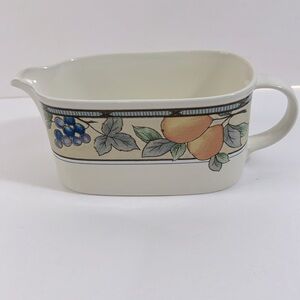 Mikasa Gravy Sauce Pitcher Intaglio Garden Harvest Pattern